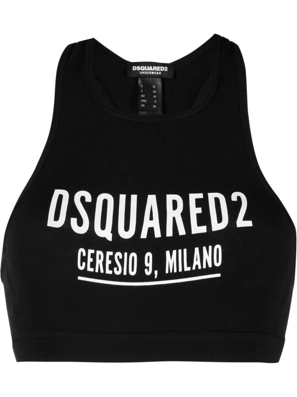 

Dsquared2 bra deportivo con logo estampado - Negro