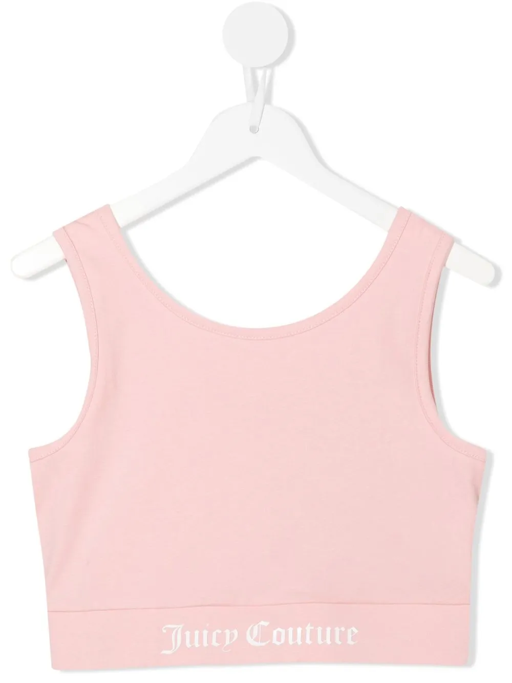 

Juicy Couture Kids TEEN logo-print sports cropped top - Pink