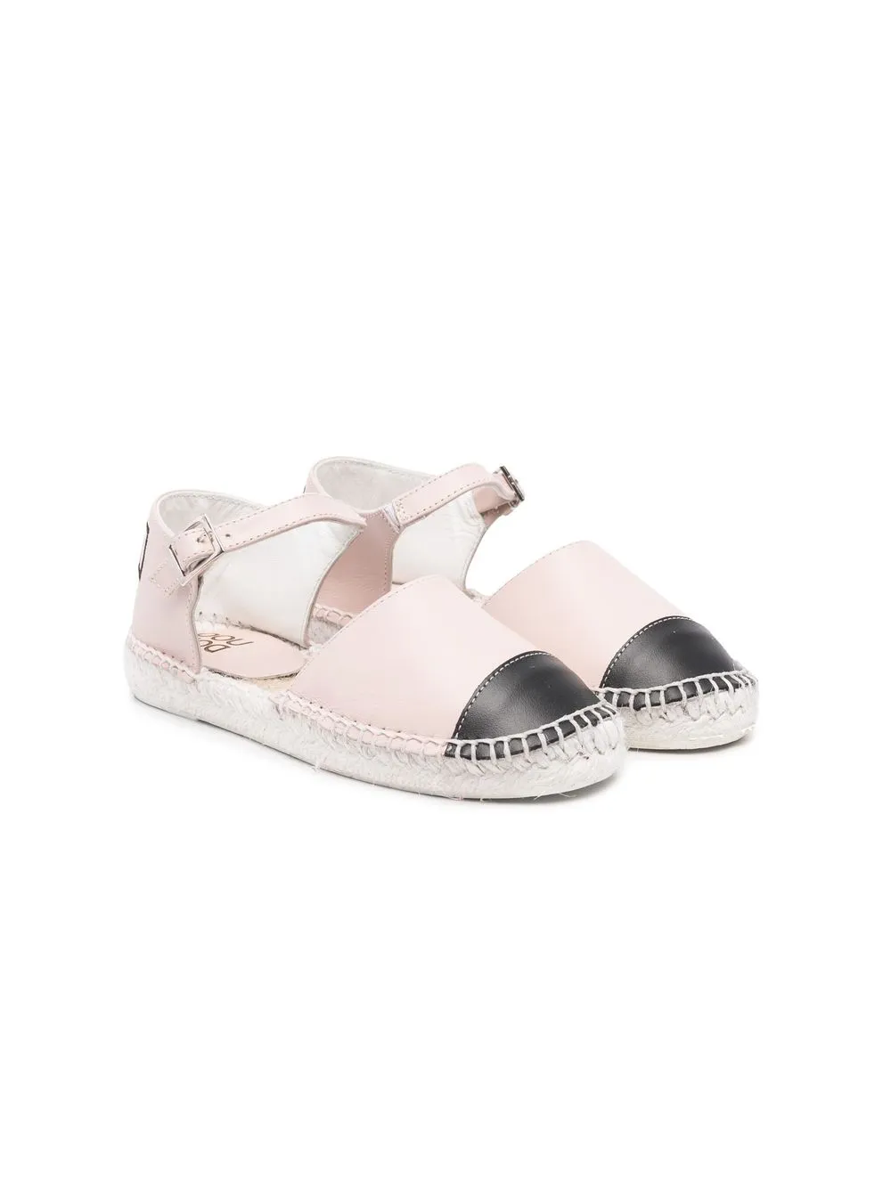 

Douuod Kids sandalias de yute de dos tonos - Rosado
