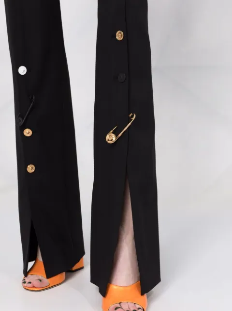 Versace mid-rise Flared Leg Trousers 