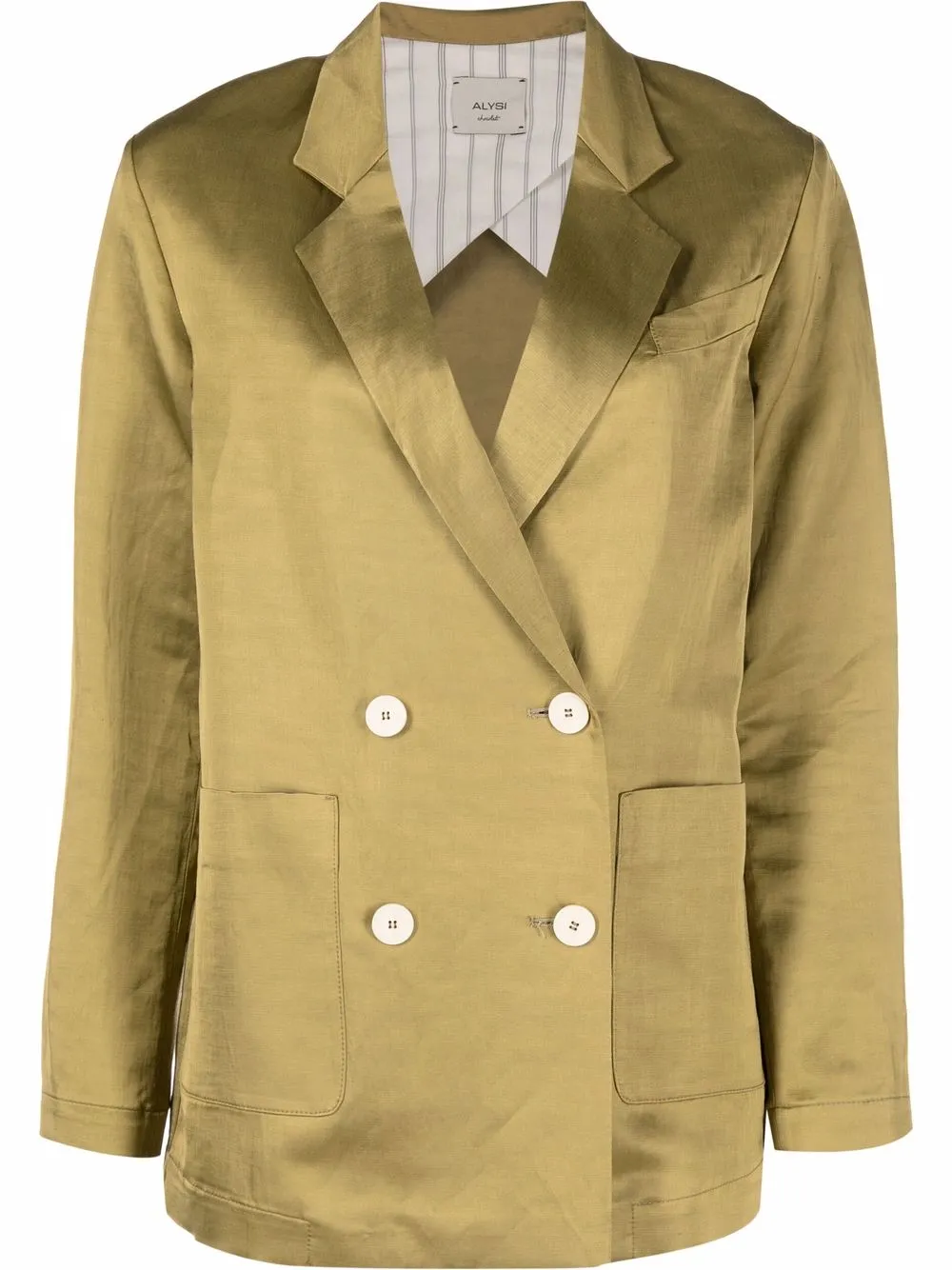 

Alysi satin-finish blazer - Green