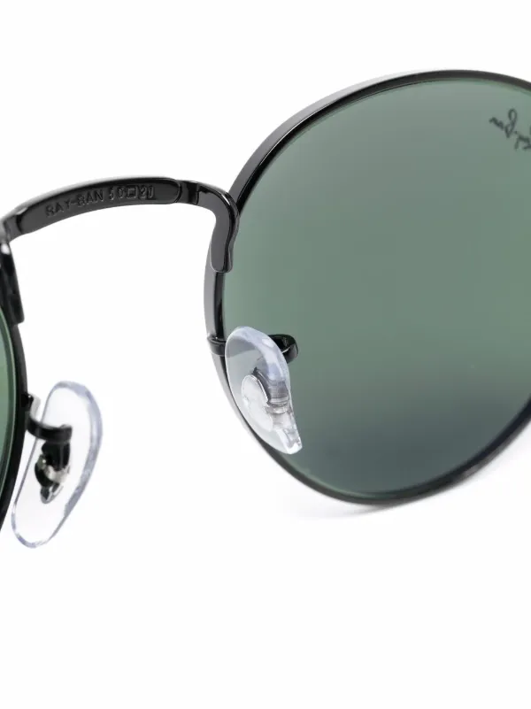 Ray-Ban ブラック ラウンド型サングラス Ray-Ban ラウンドフレーム サングラス | ブラック | FARFETCH JP