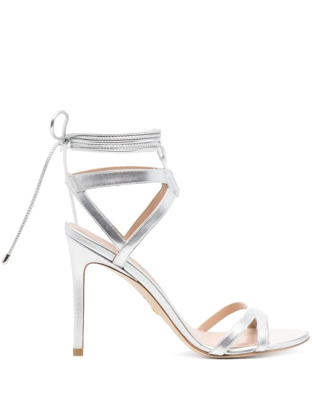 Stuart Weitzman Soiree Open-toe Sandals In Silver