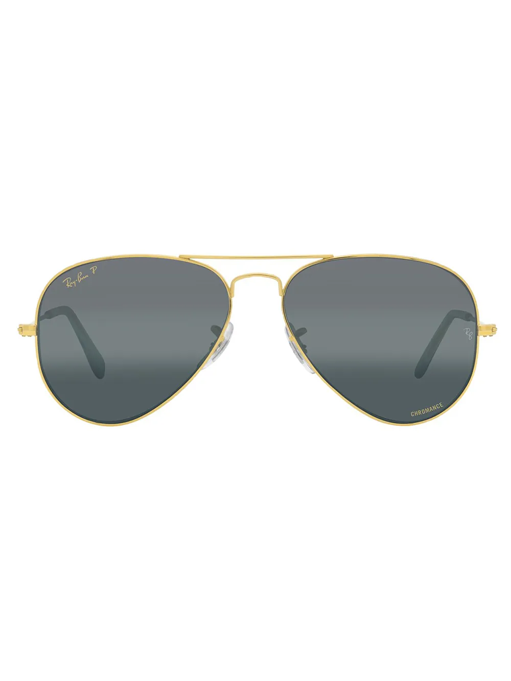 Ray-Ban - Óculos de sol aviador - unissex - Alumínio - 55 - Dourado
