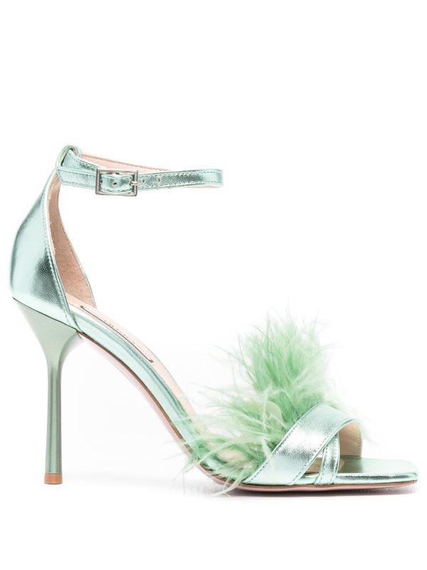 green feather heels