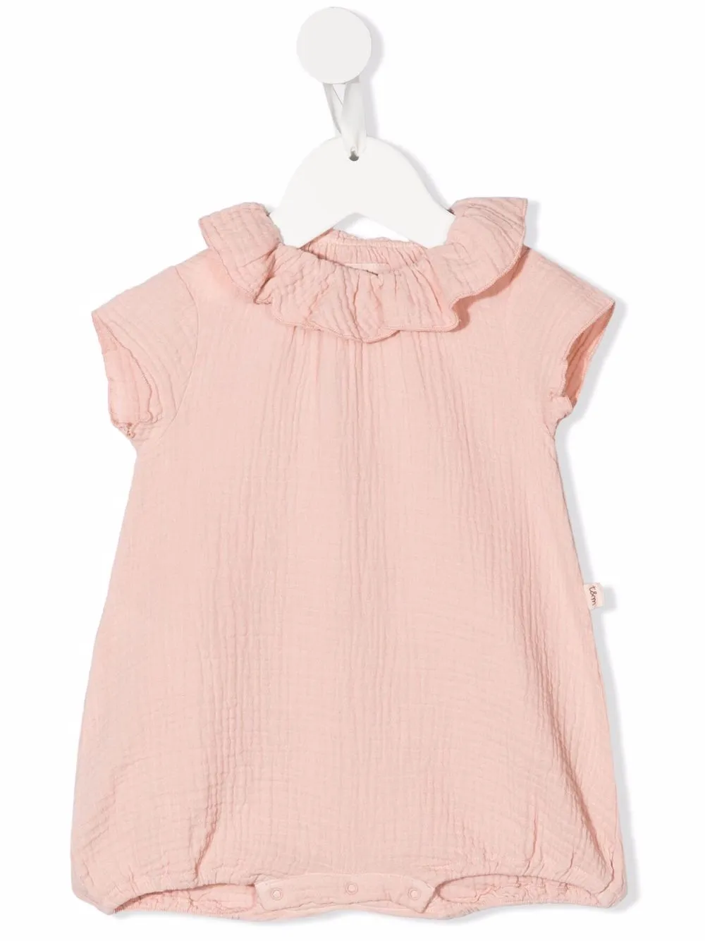 

TEDDY & MINOU ruffled-neck cotton shorties - Pink