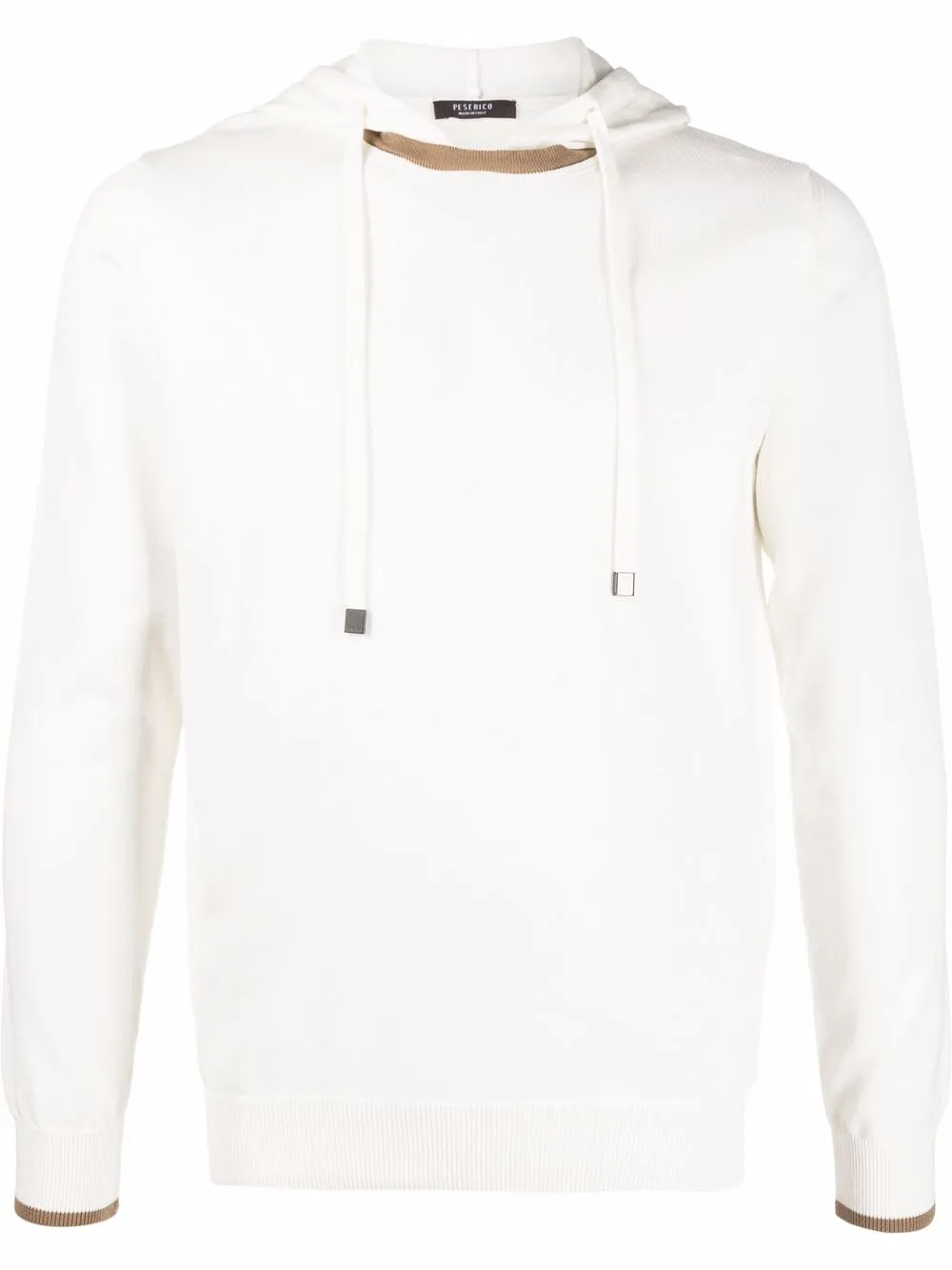 

Peserico hoodie con cordones - Blanco