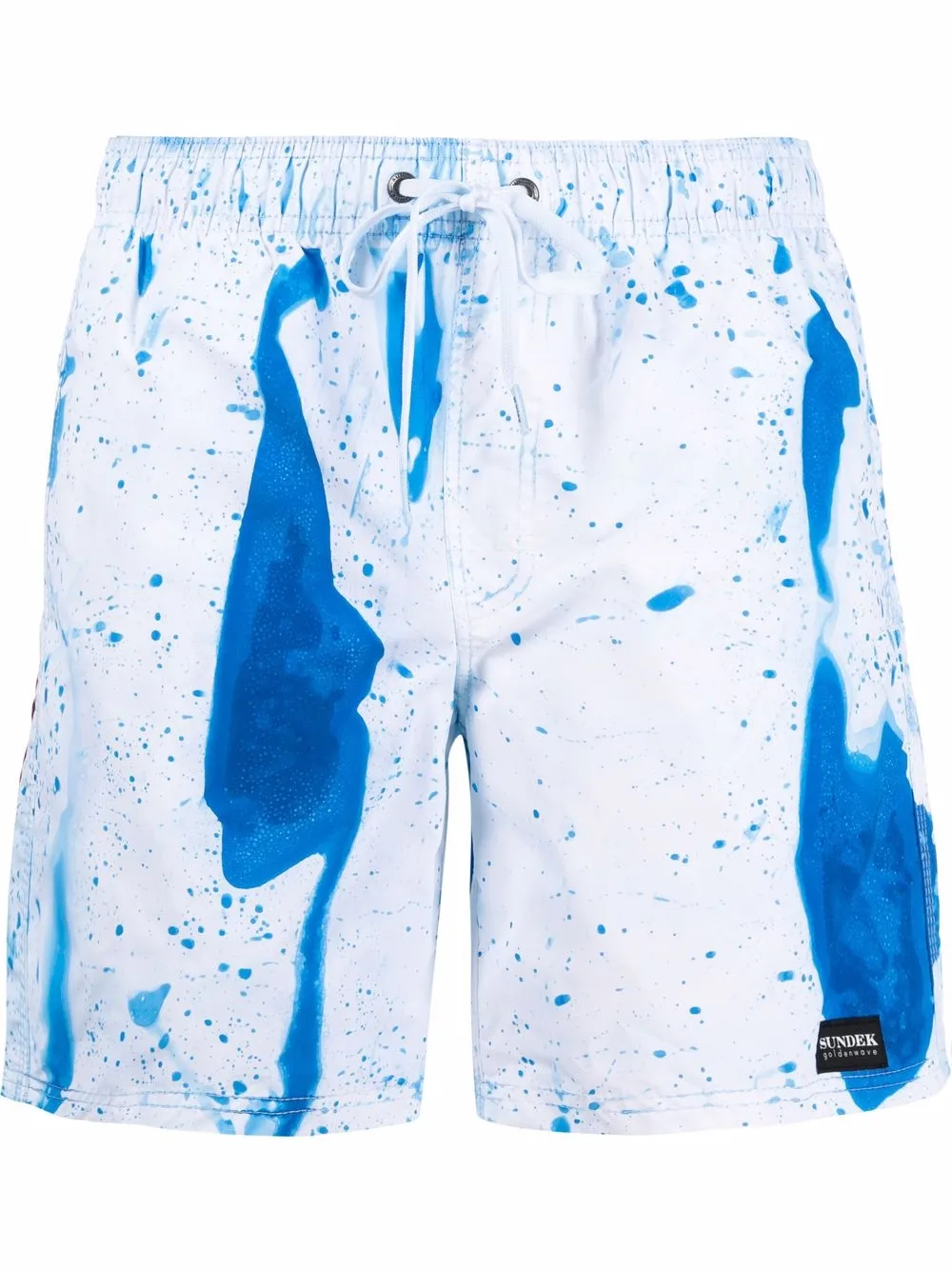 

Sundek paint-print swim shorts - Blue