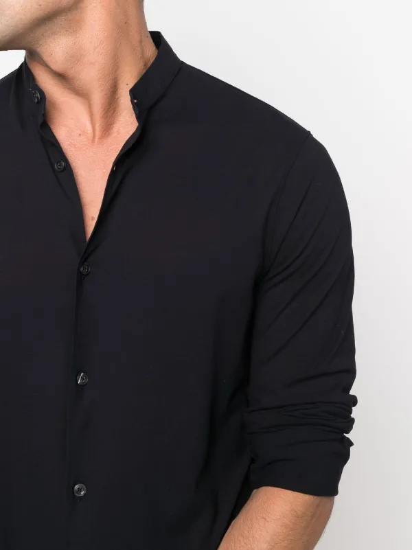 Dell'oglio Collarless Cotton Shirt 