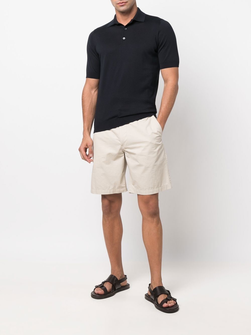 Image 2 of Dell'oglio cotton short-sleeve polo shirt