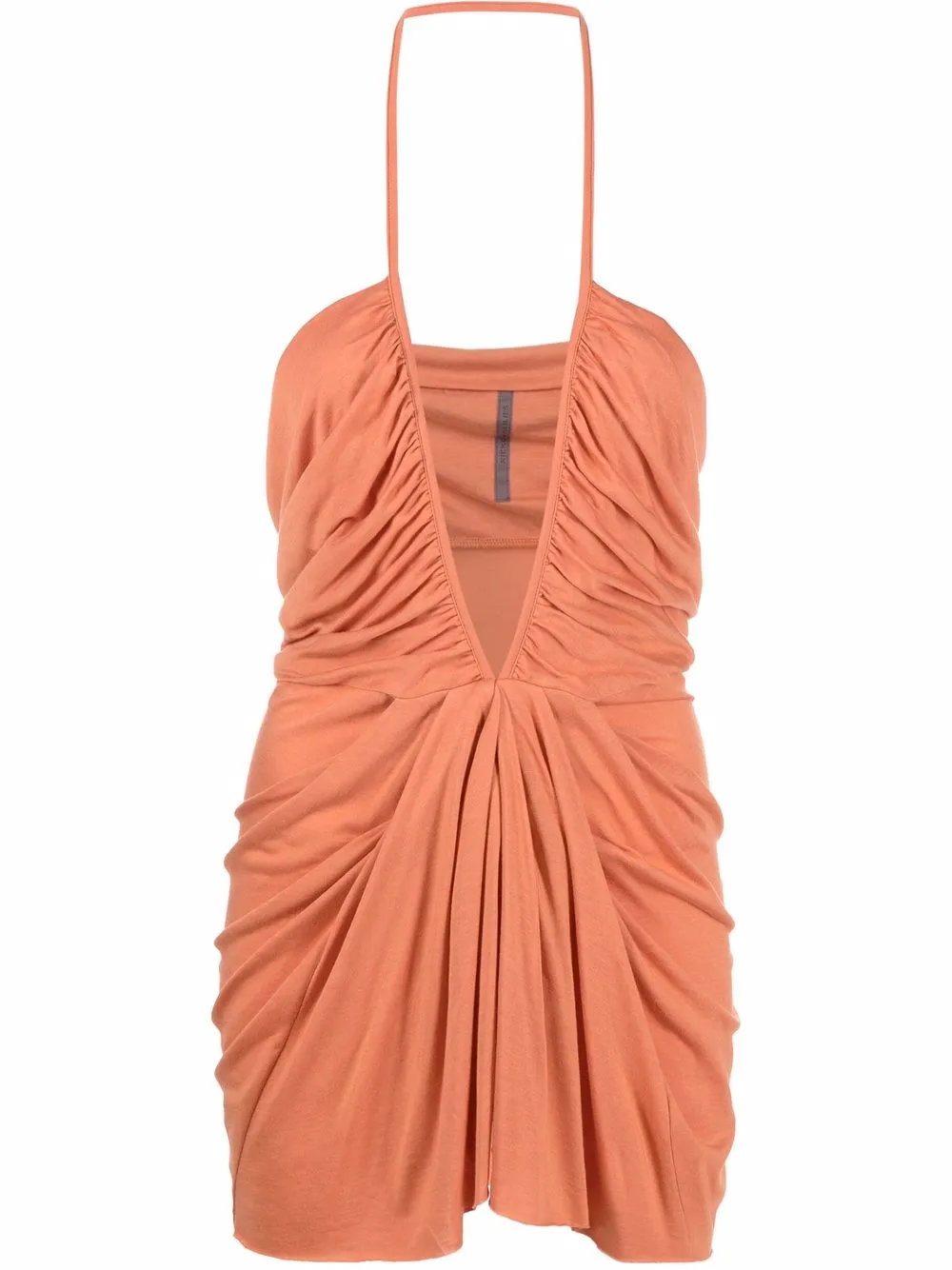 

Rick Owens Lilies top fruncido con cuello halter - Naranja