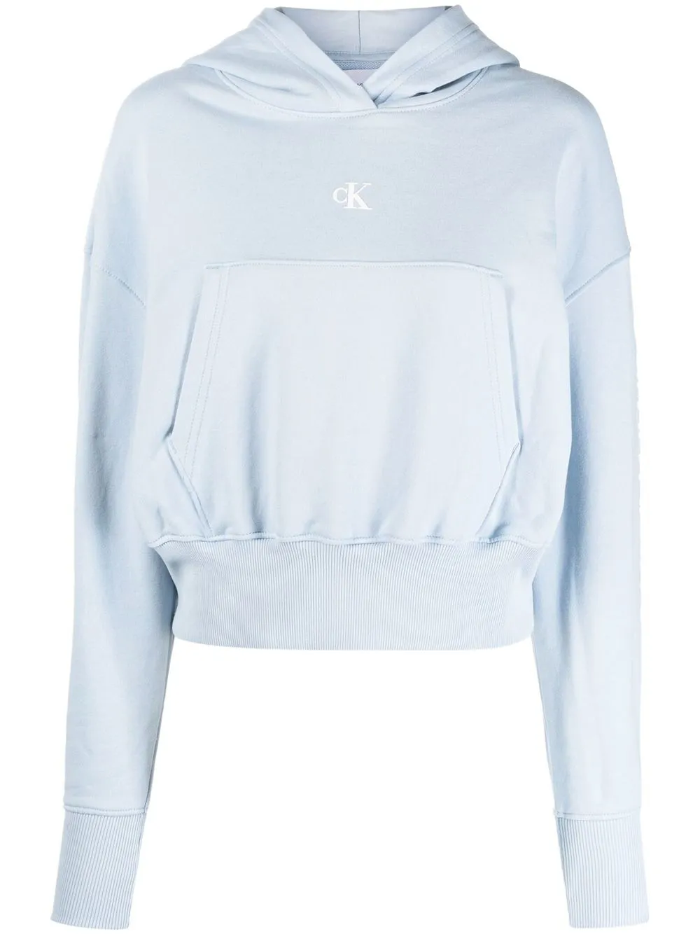 

Calvin Klein Jeans logo-print cotton hoodie - Blue