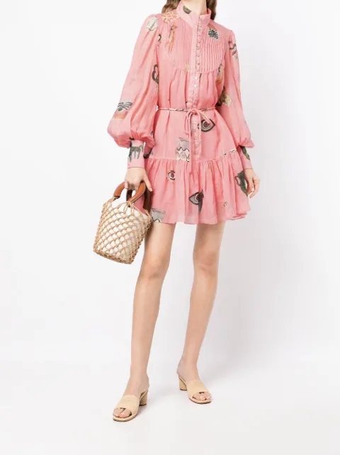ALEMAIS Cleo Smock Mini Dress - Farfetch