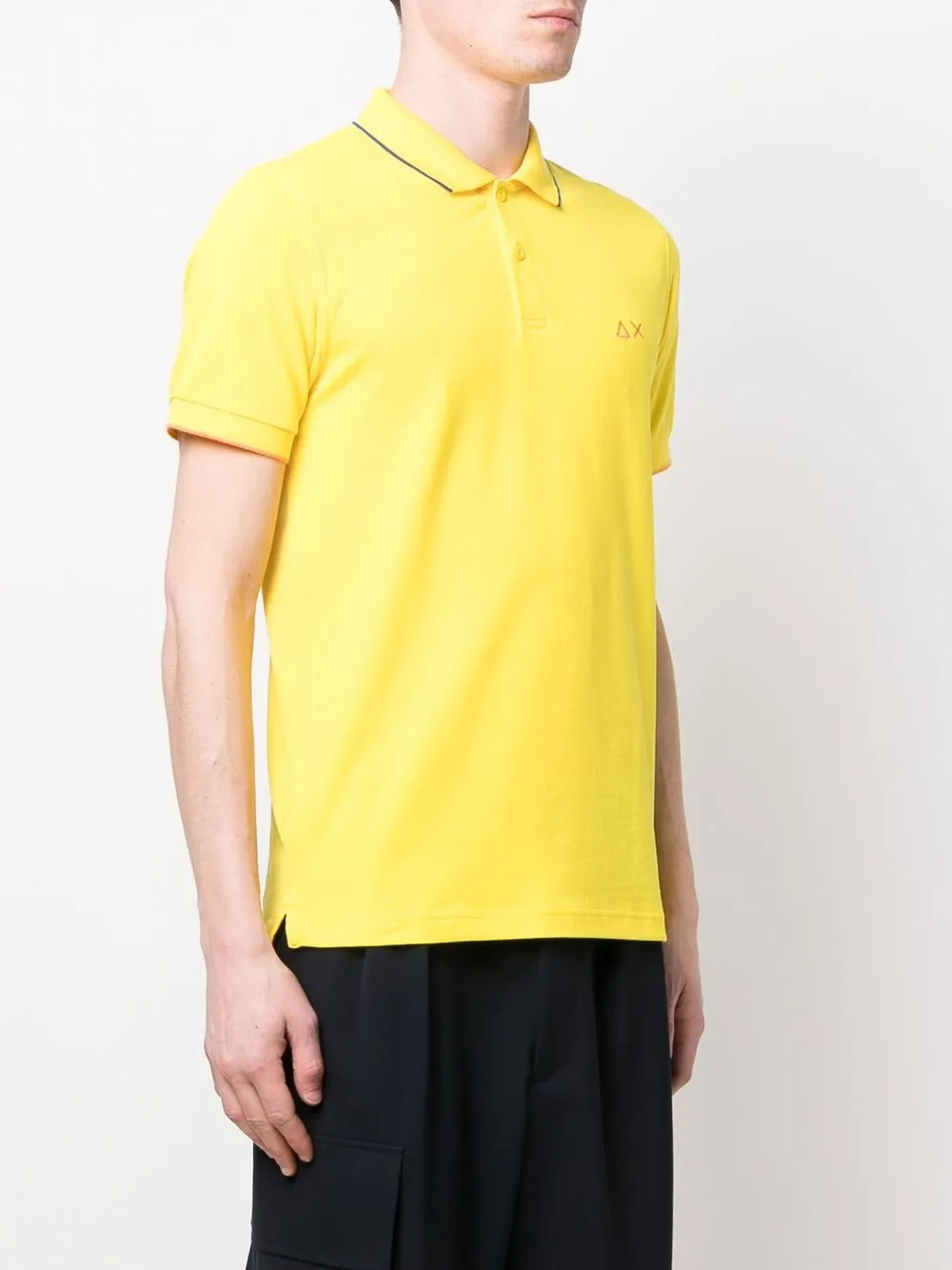 Sun68 Poloshirt met geborduurd logo Geel