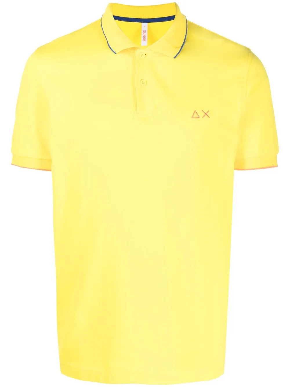 Sun68 Poloshirt met geborduurd logo Geel