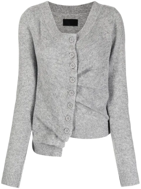 RTA asymmetric button-down cashmere cardigan