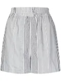 RTA striped fitted shorts - Grey