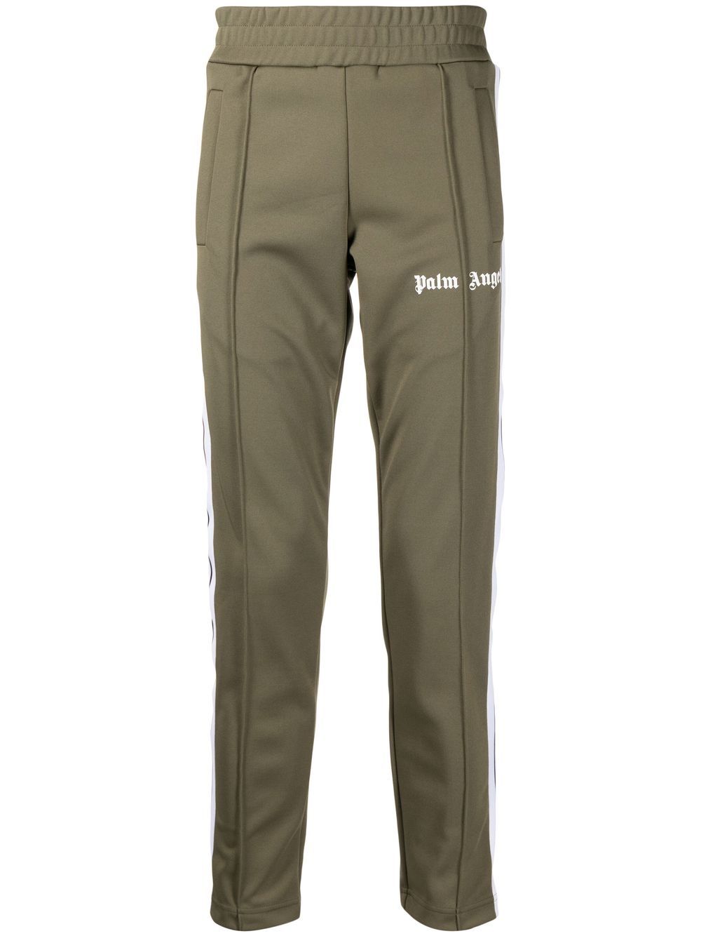 PALM ANGELS TAPERED RAISED SEAM TRACK TROUSERS
