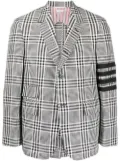 Thom Browne check single-breasted blazer - White