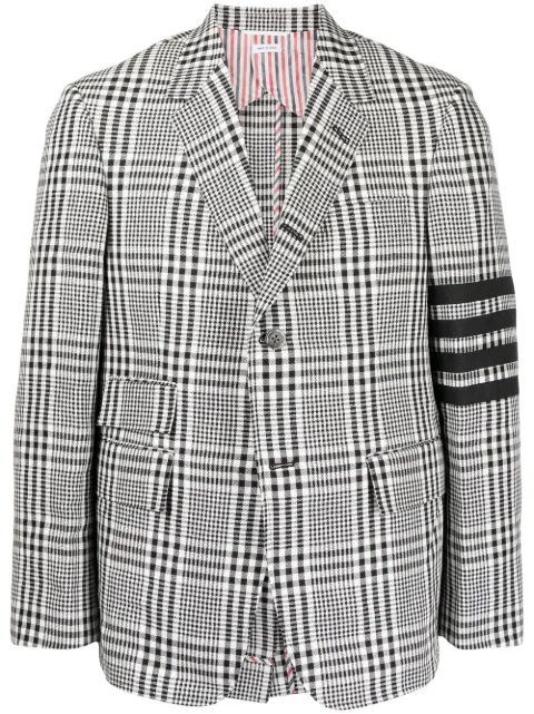 Thom Browne check single-breasted blazer