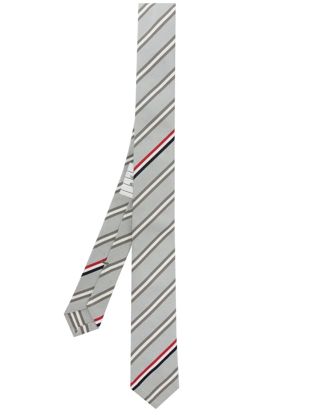 

Thom Browne corbata de seda RWB tricolor - Gris