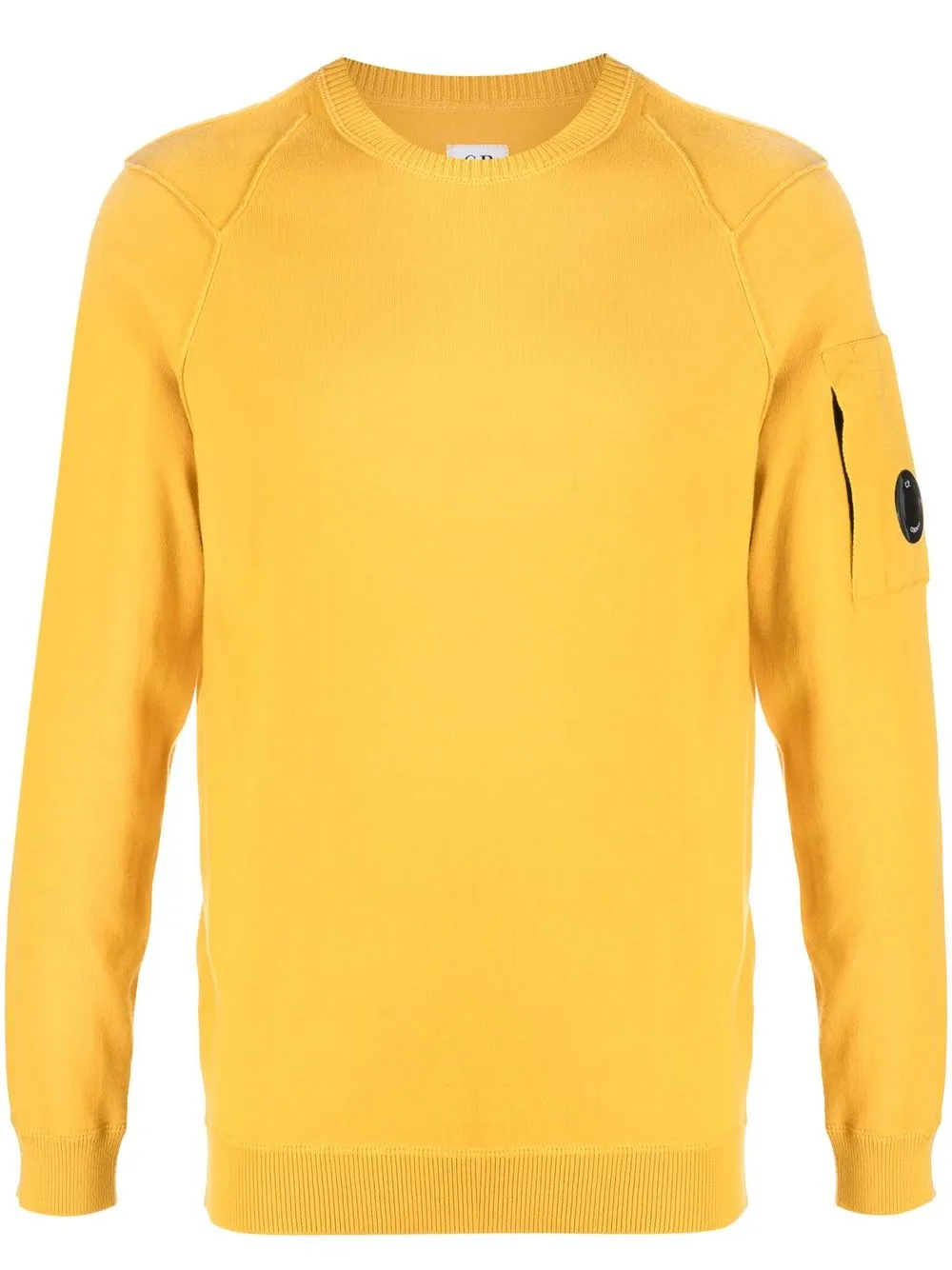 

C.P. Company logo-patch crew neck jumper - Yellow