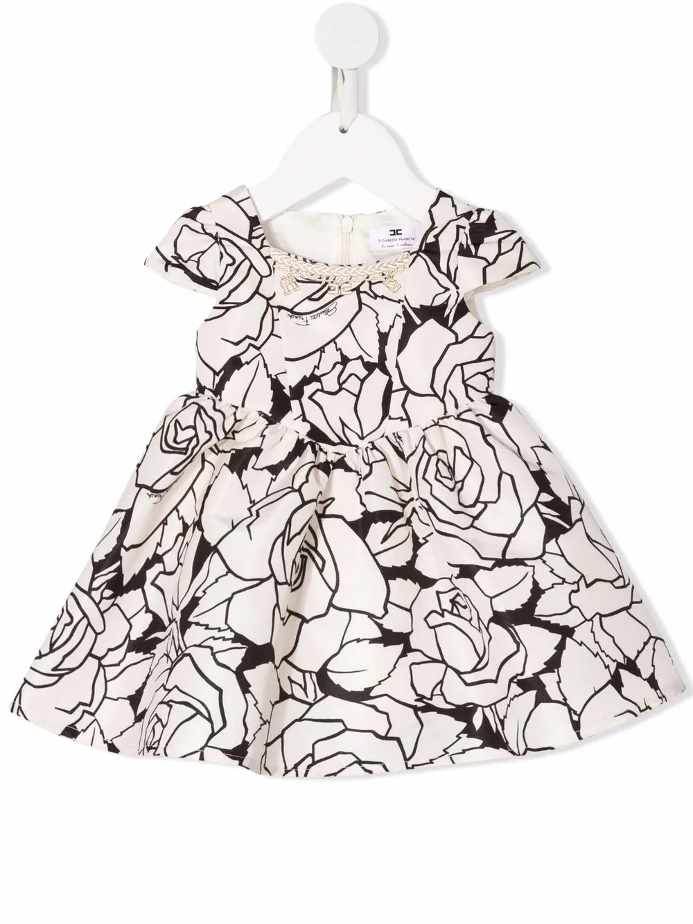 

Elisabetta Franchi La Mia Bambina vestido con dije y estampado floral - Blanco