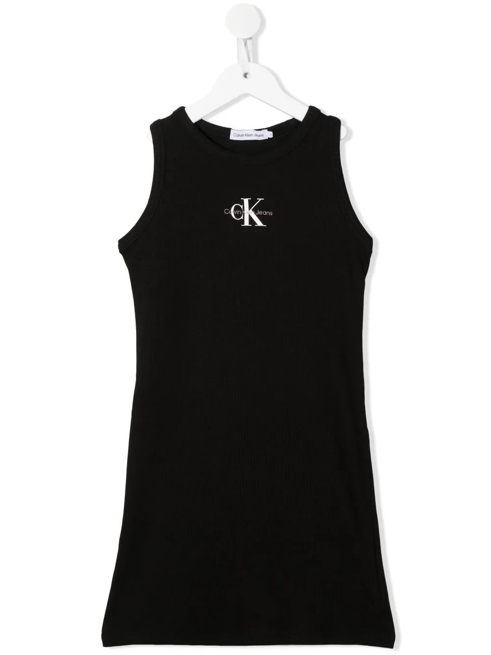 

Calvin Klein Kids vestido con logo bordado - Negro