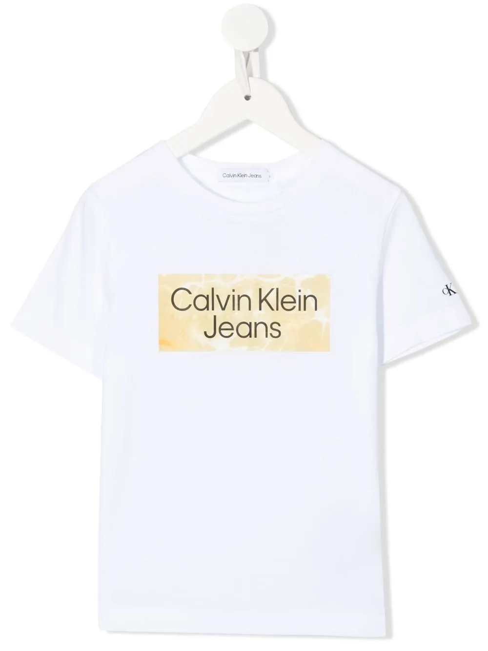 

Calvin Klein Kids playera con logo estampado - Blanco