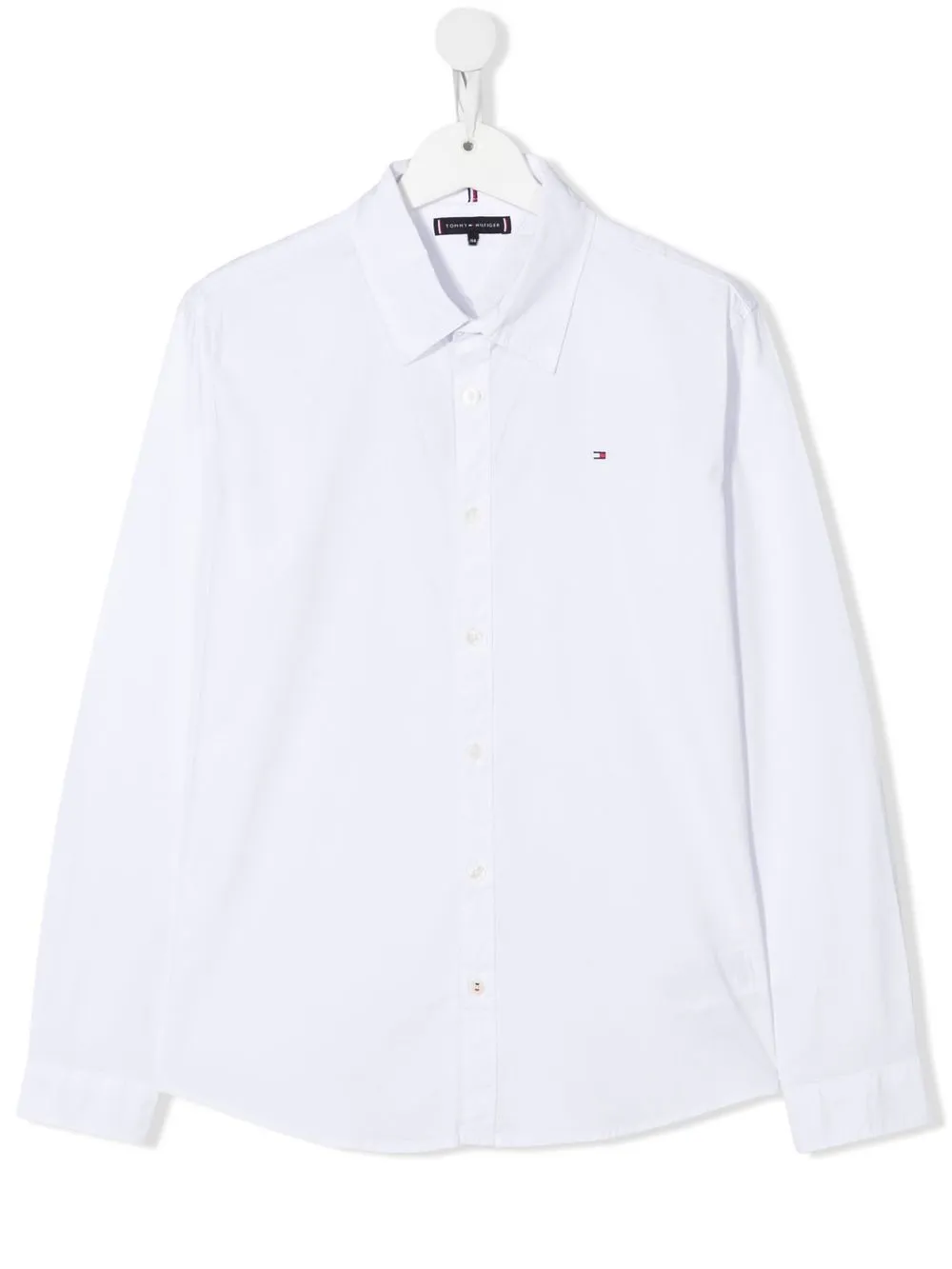 

Tommy Hilfiger Junior camisa con logo bordado - Blanco