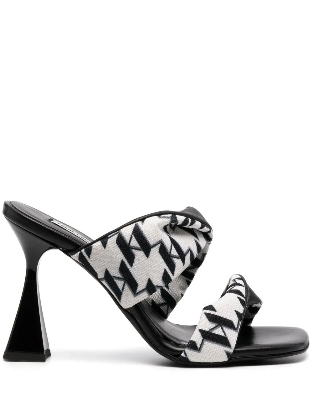 

Karl Lagerfeld mules Debut Monogram Twist con tacón de 105mm - Negro