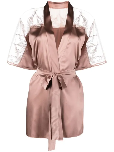 Fleur Of England Lilian lace-detail robe