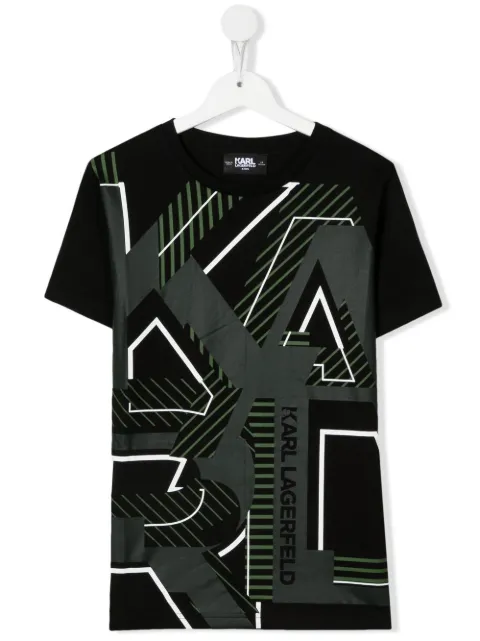 Karl Lagerfeld Kids TEEN logo-print short-sleeved T-shirt