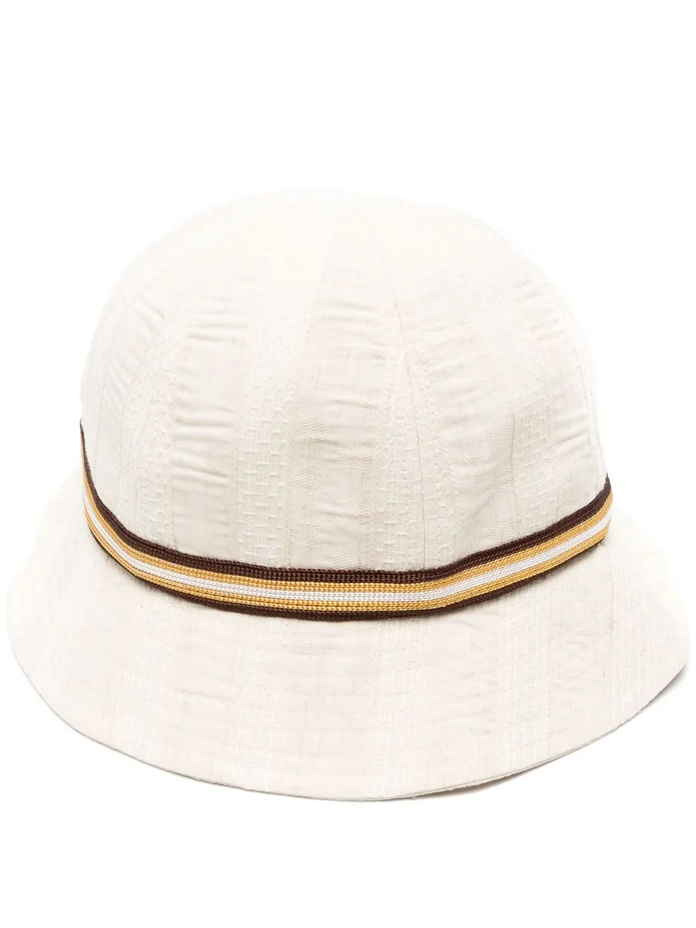 

Drôle De Monsieur striped band sun hat - Neutrals