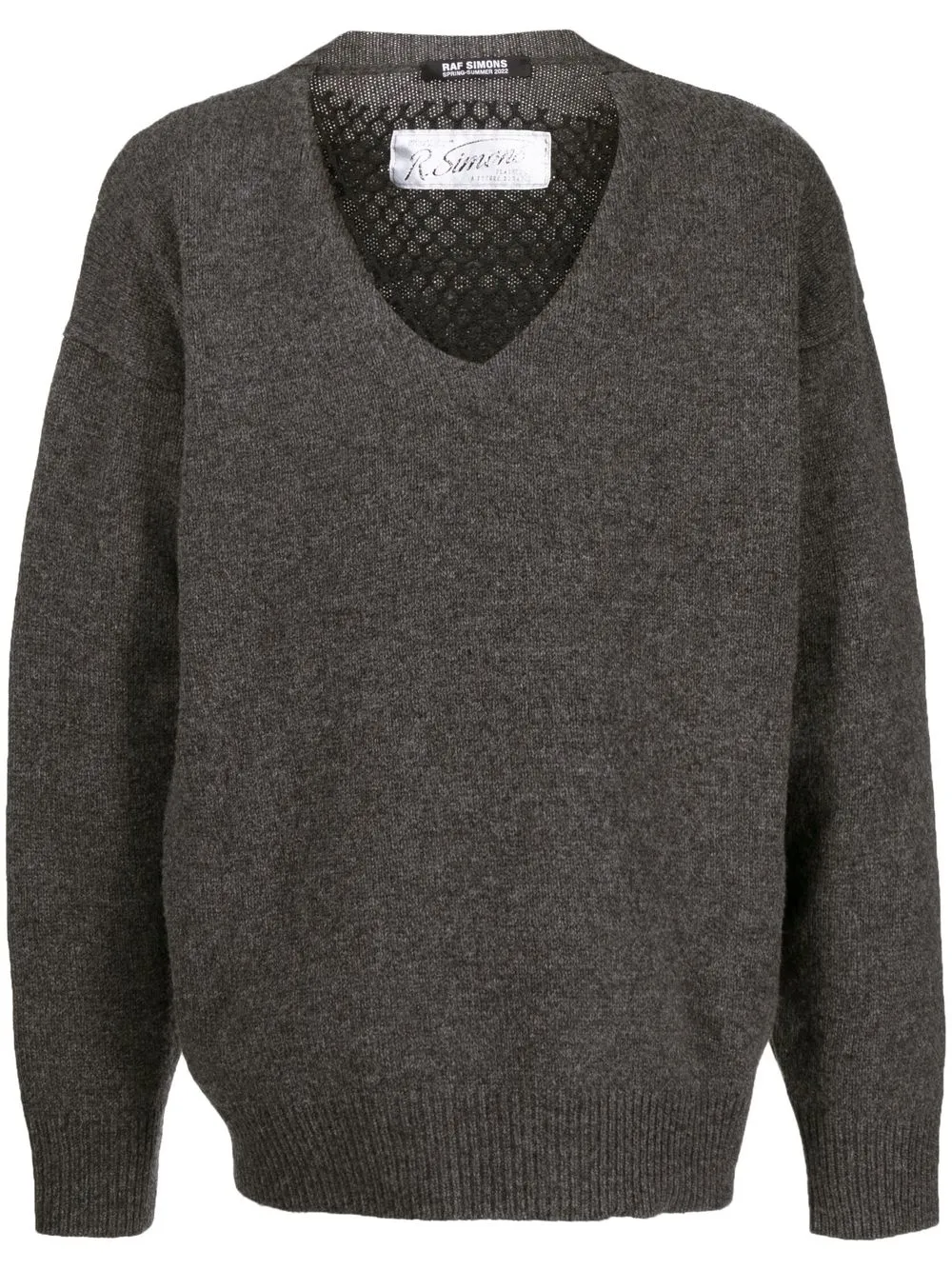 

Raf Simons oversize merino-knit jumper - Grey