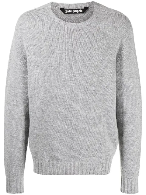 Palm Angels intarsia-knit logo jumper