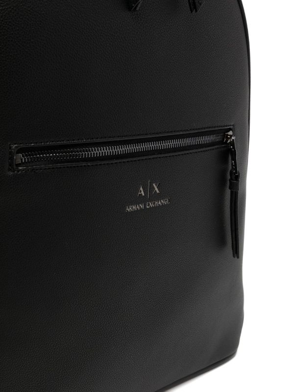 Armani Exchange Faux Leather Backpack Black