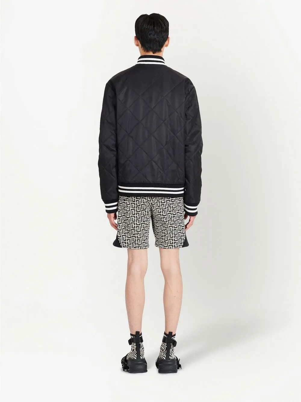 Cheap Balmain quilted bomber jacket Men