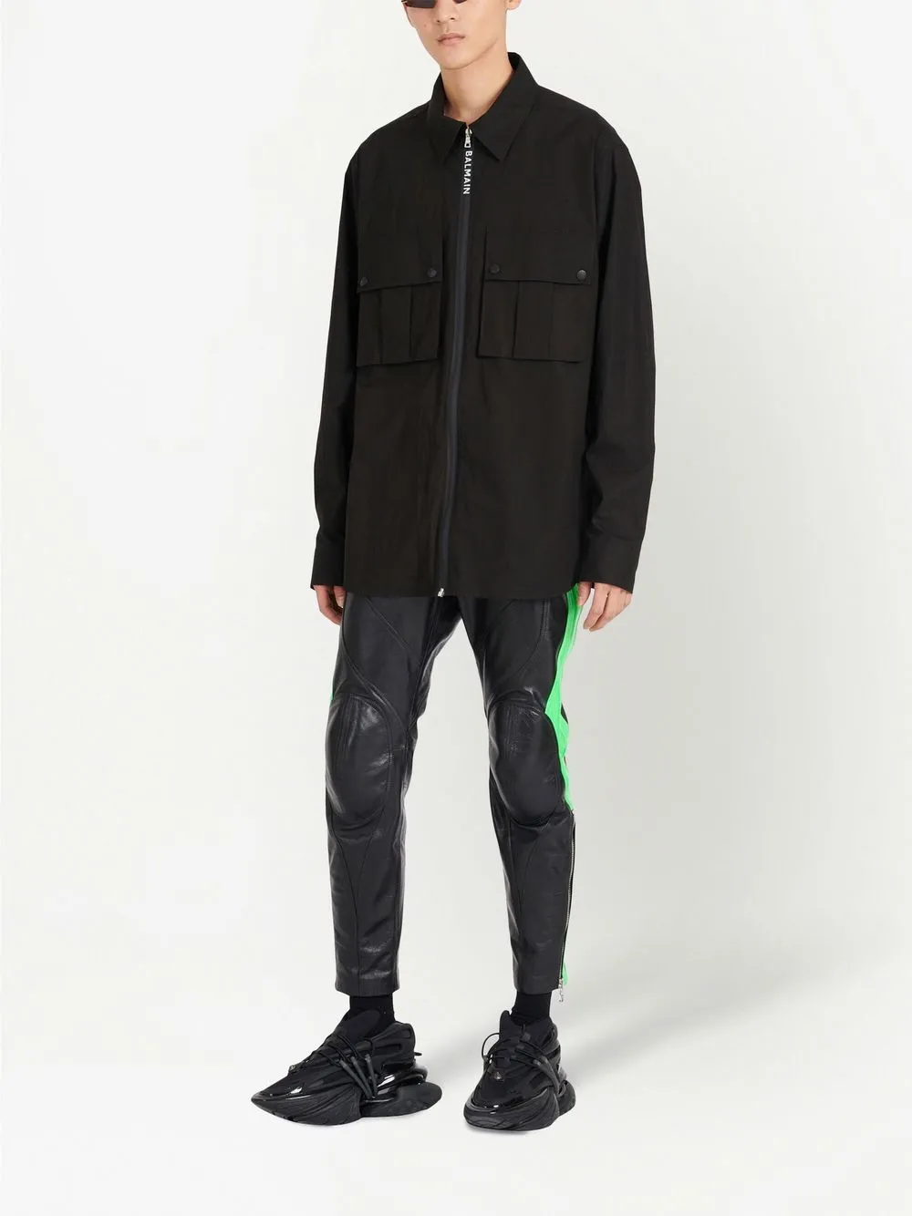 Balmain Overhemd met rits - Zwart