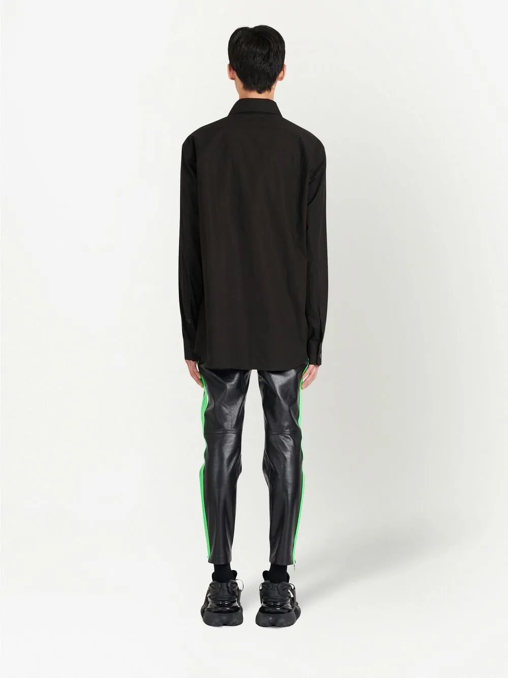 Balmain zip-up Cotton Shirt | Black | FARFETCH