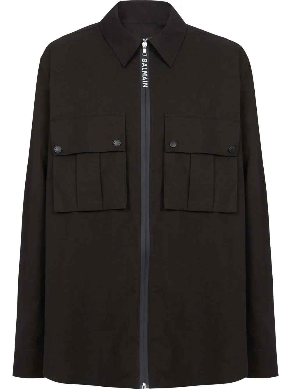 Balmain playera tipo polo con cierre | negro | Image 1