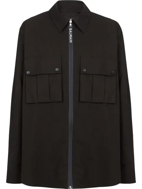 Balmain zip-up cotton shirt Men