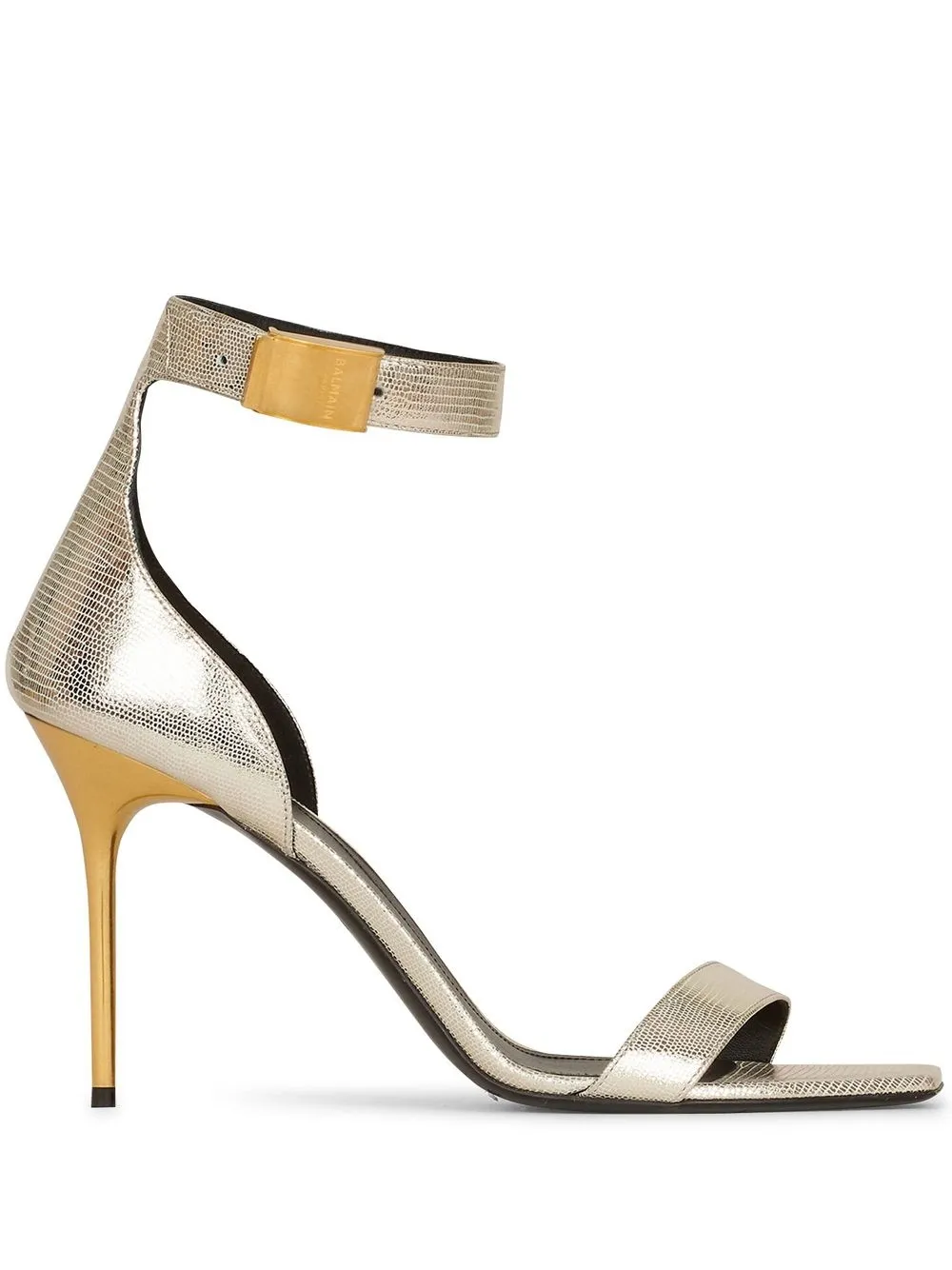 

Balmain reptile-effect Uma sandals - Silver