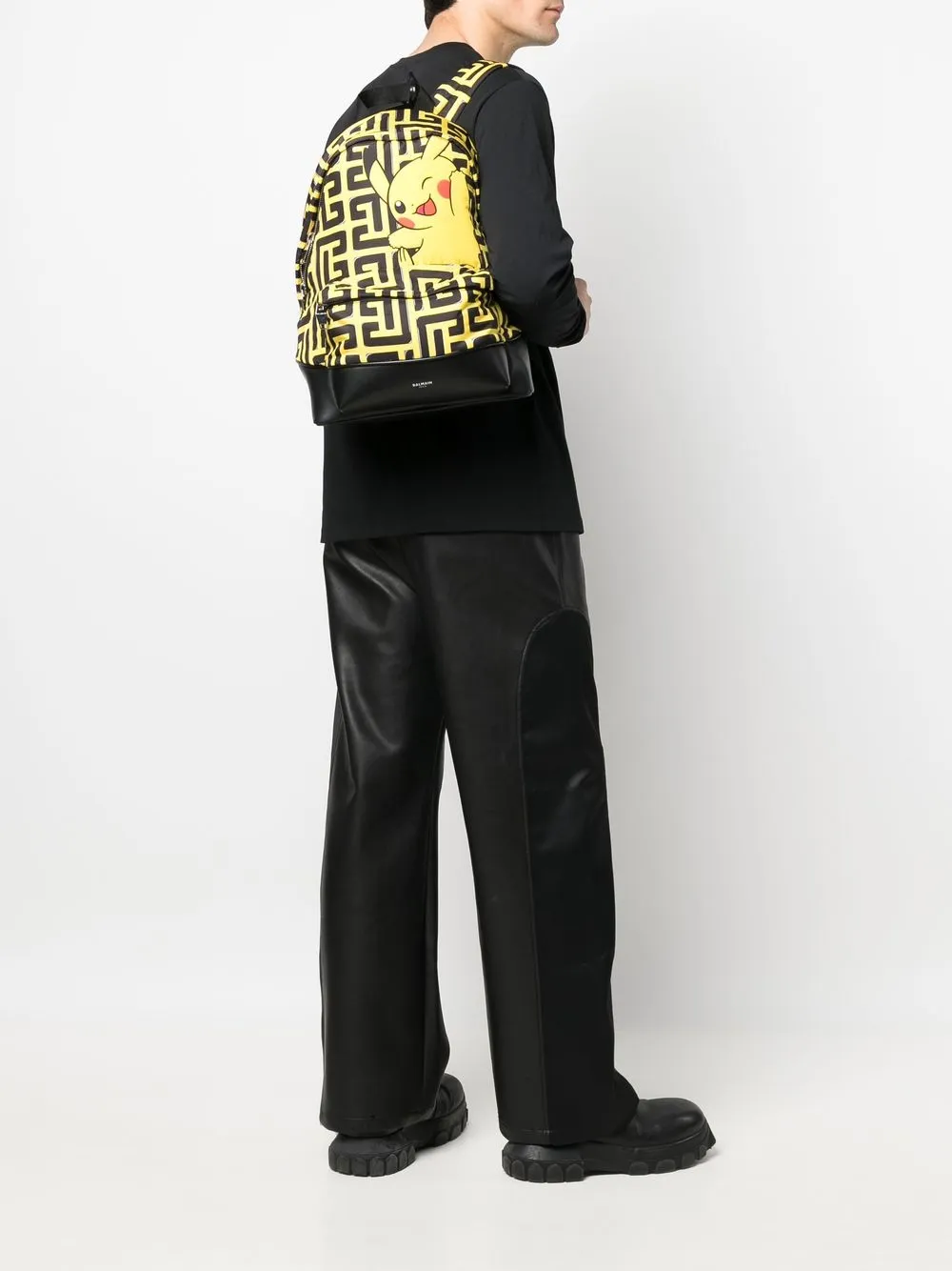 Balmain Rugzak met monogram - Zwart
