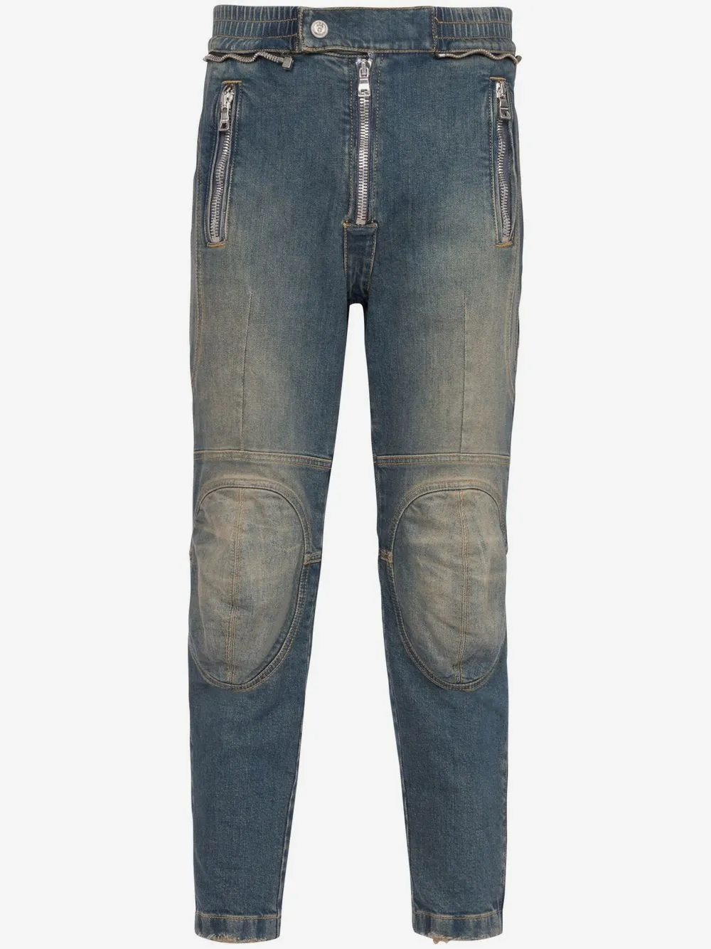 Balmain two-tone skinny jeans | Black | Image 1