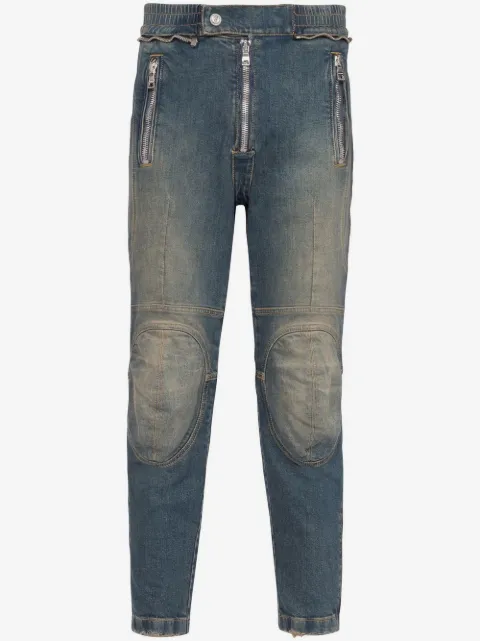 Balmain two-tone skinny jeans