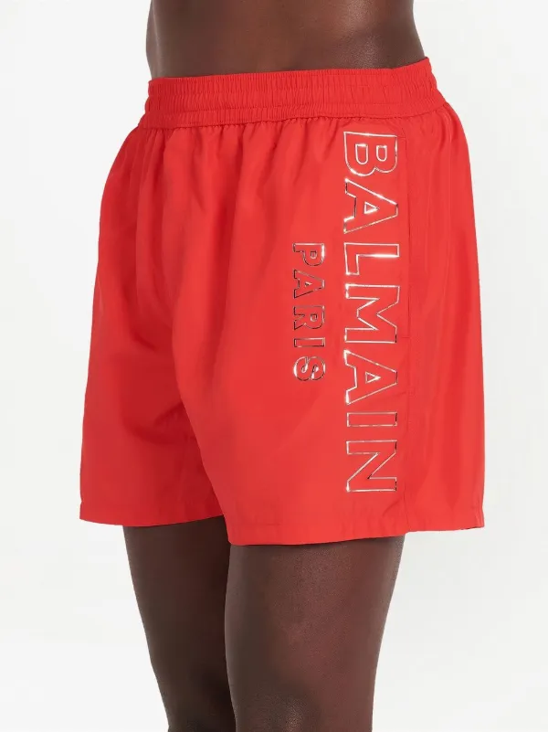 Swim Trunks Short Balmain Homme Balmain Logo-print Swim Shorts