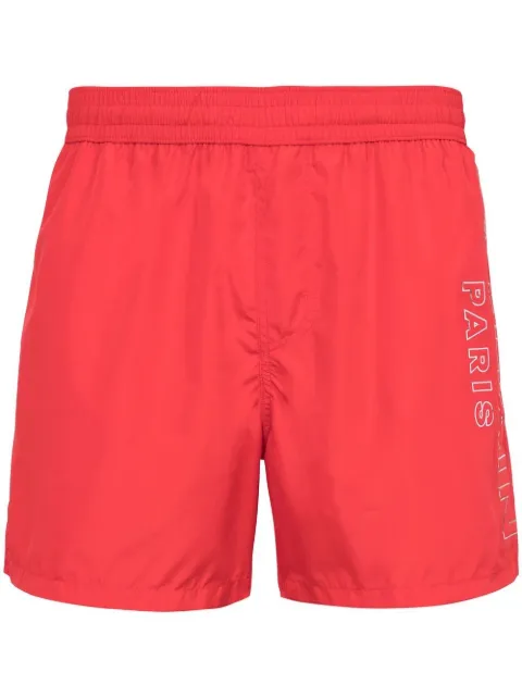 Balmain metallic-logo swim shorts Men