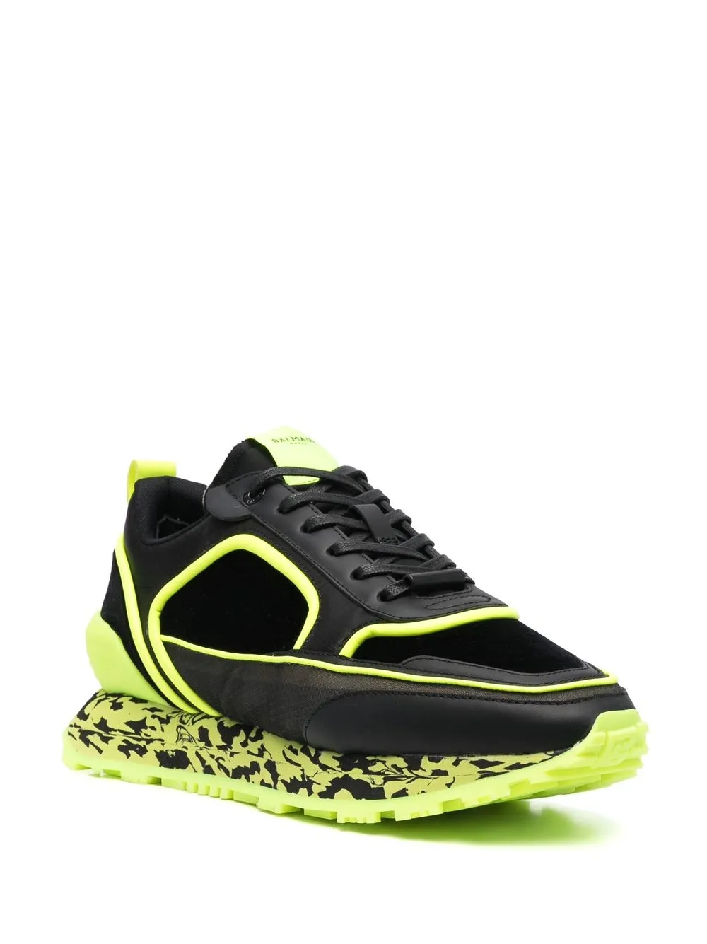 Balmain Sneakers met contrasterende zool - Zwart