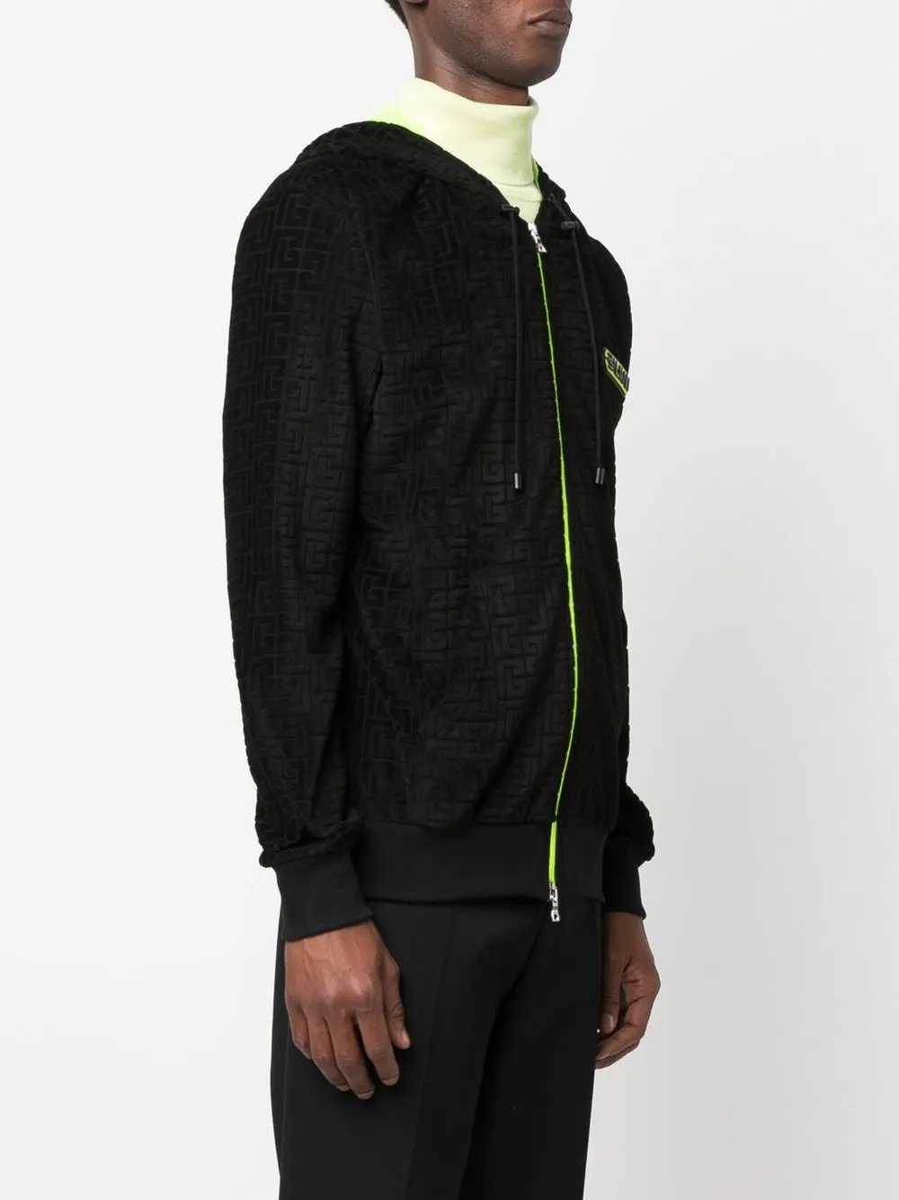  Balmain Hoodie Mit Logo Print   Schwarz 